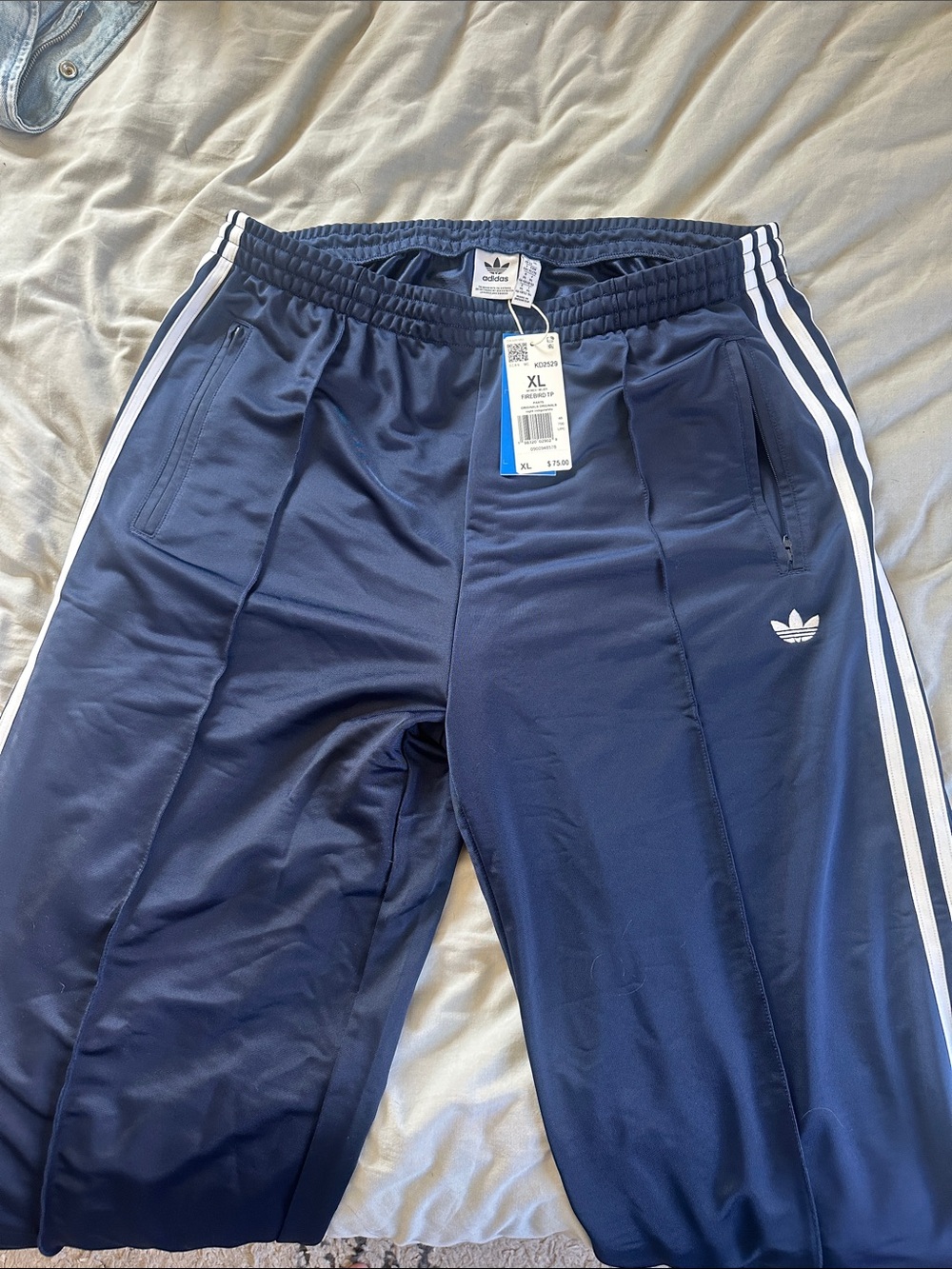 Women’s Adidas Classic Firebird Loose Pants - Navy Blue